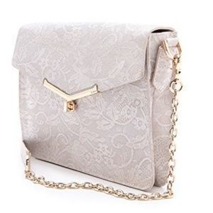 BOTKIER NWT Valentina Luxe White Lace Leather Bag